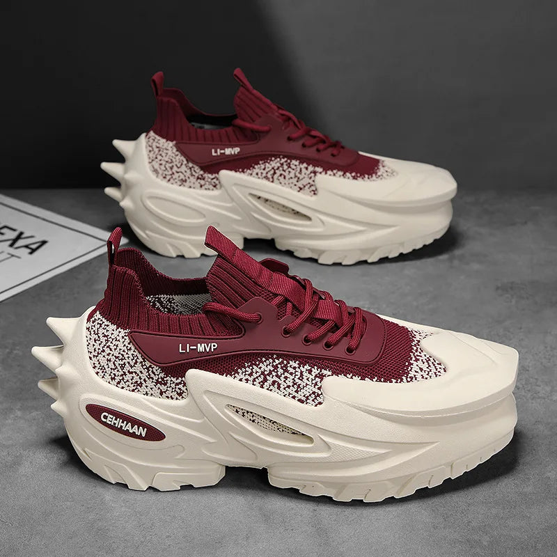 Men's shoes summer mesh breathable sports shoes casual thick sole height increasing outdoor sports shoes