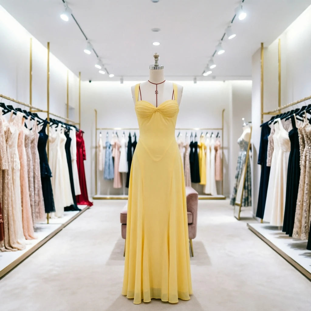 Mingmingxi Elegant Chiffon Bridesmaid Dresses Long A-Line Halter Maxi Dress for Women Sweetheart Neckline Beach Party...