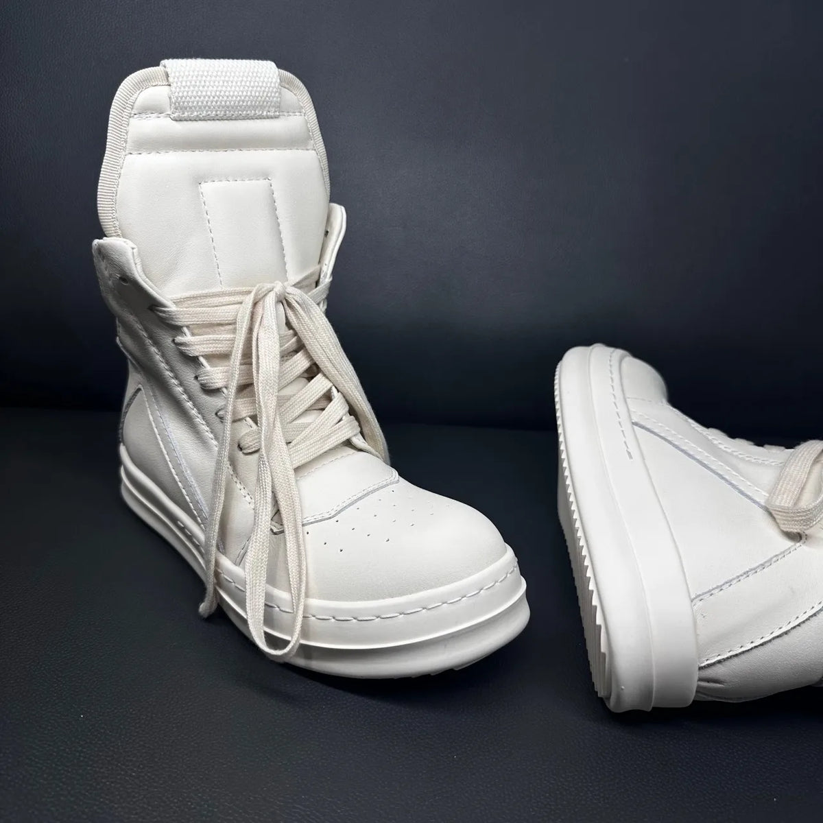 Classic Beige Leather High Top Shoe Retro Men Boots Sneaker ZIP Women Casual Shoes Lace Up Sneakers Luxury Gray Ankle Boot