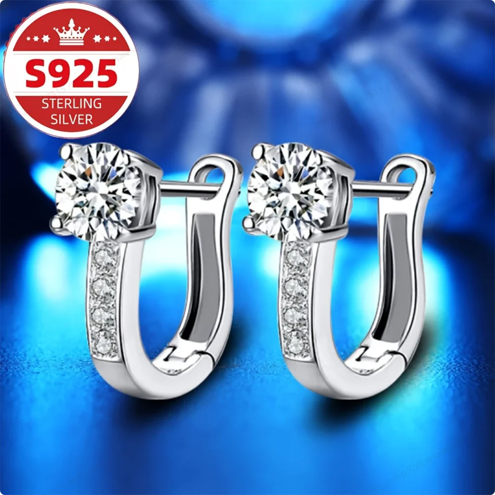 Luxury S925 Sterling Silver Exquisite Zirconia Earrings for Women, Fashionable and Elegant Wedding Gift Accessories |...
