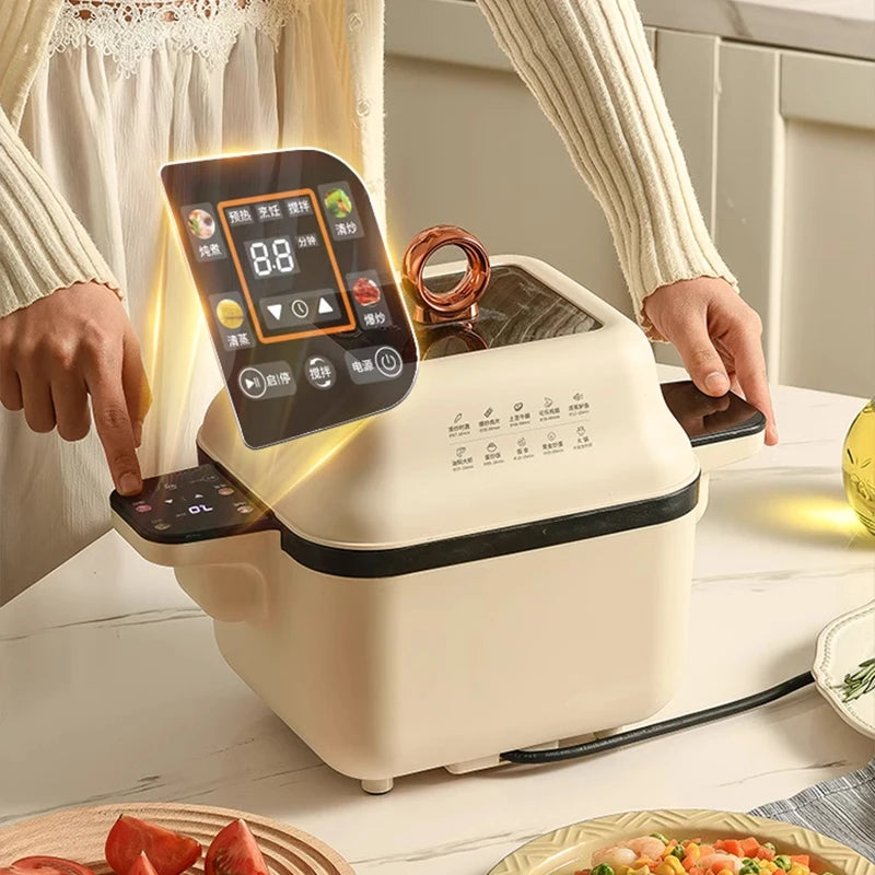 Automatic cooking robot fully automatic rotating stir fry smart home lazy pot fried rice machine multifunctional