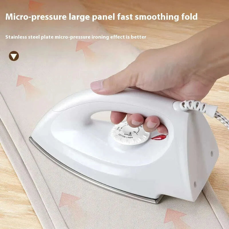 Handheld Portable Household Electric Iron 1000W 5-speed Adjustable Dry Ironing Waterless Iron Suitable For Both Home And Travel