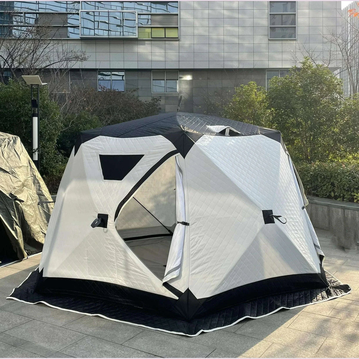 Outdoor Hexagon mobile sauna hub tent portable cube hiking insulated ice fishingpersowinter camping hot tent