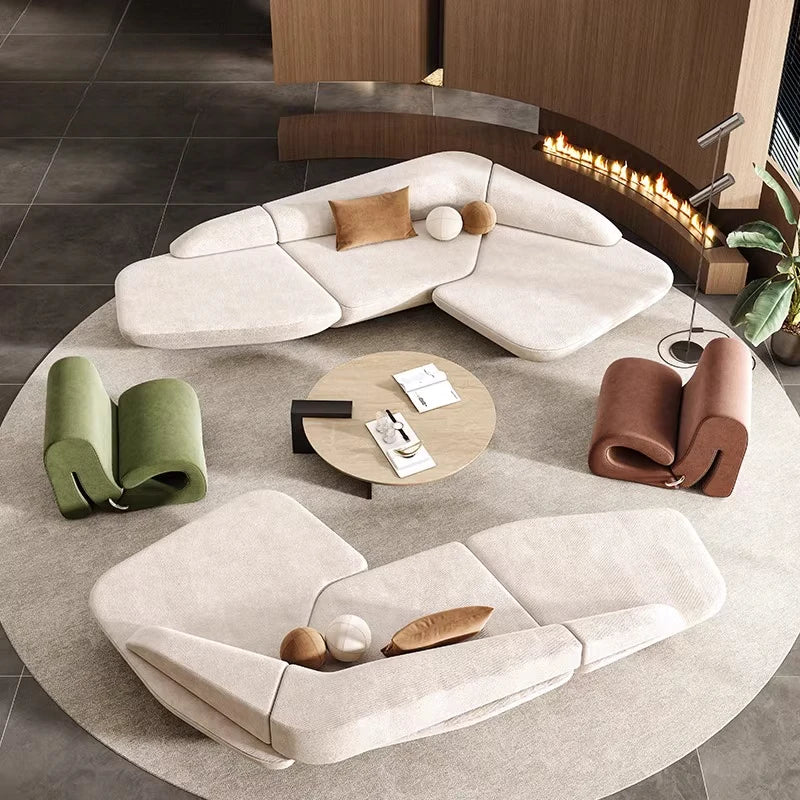 Aesthetics Curved Luxury Sofa Leisure Reception Corner Cute Sofa Office Negotiation Designer Art Muebles Entrance Hall...
