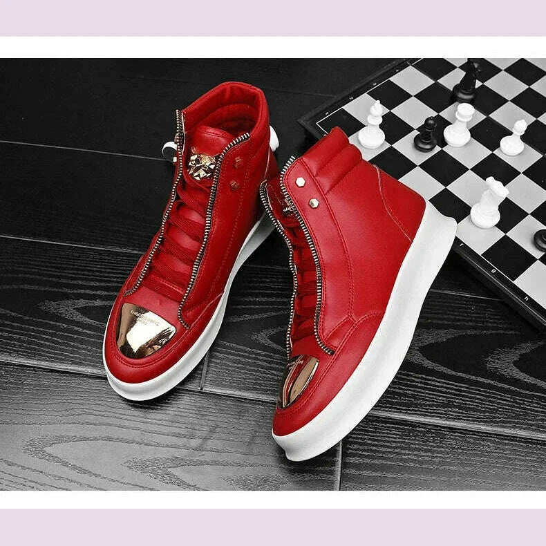 High Top Casual Shoes Men Sneakers 2024 Fashion Skateboard Shoes Leopard Platform Shoe Sport Training Shoes Men's Ankle Boots