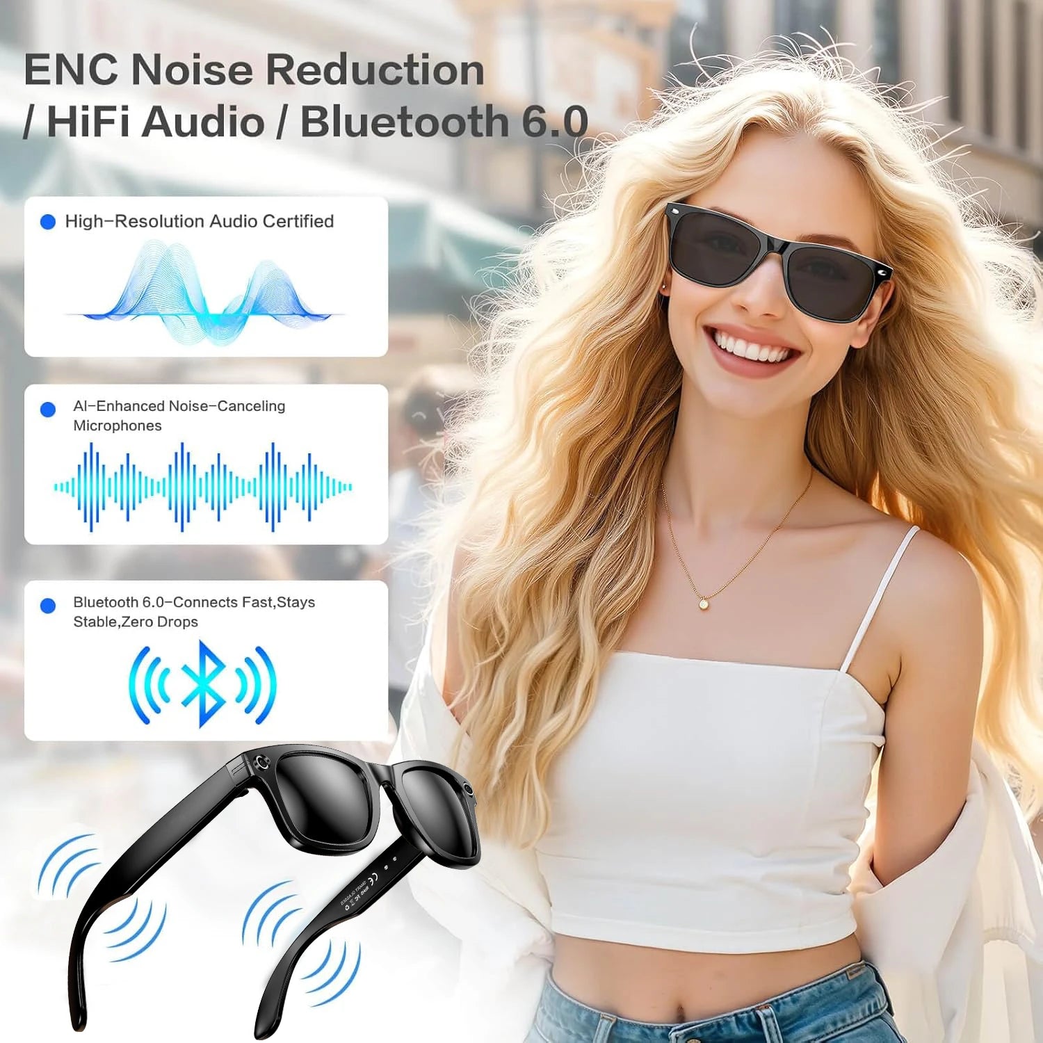 New 800W Camera AI Glasses Men Color-Changing Smart Translation Glasses Photo Video Recording Waterproof Call Smart Sunglasses - Kimlud