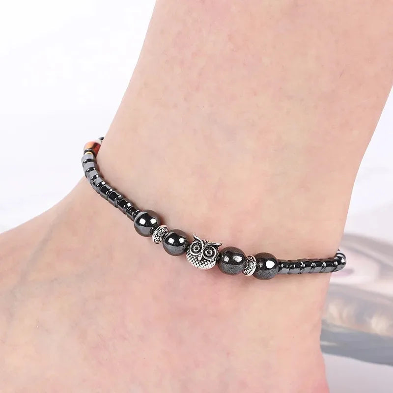 Molded Slimming Magnetic Therapy Health Magnet Ankle Chains Relieve Fatigue Weight Loss Magnet Anklets Natural Stones Bracelets