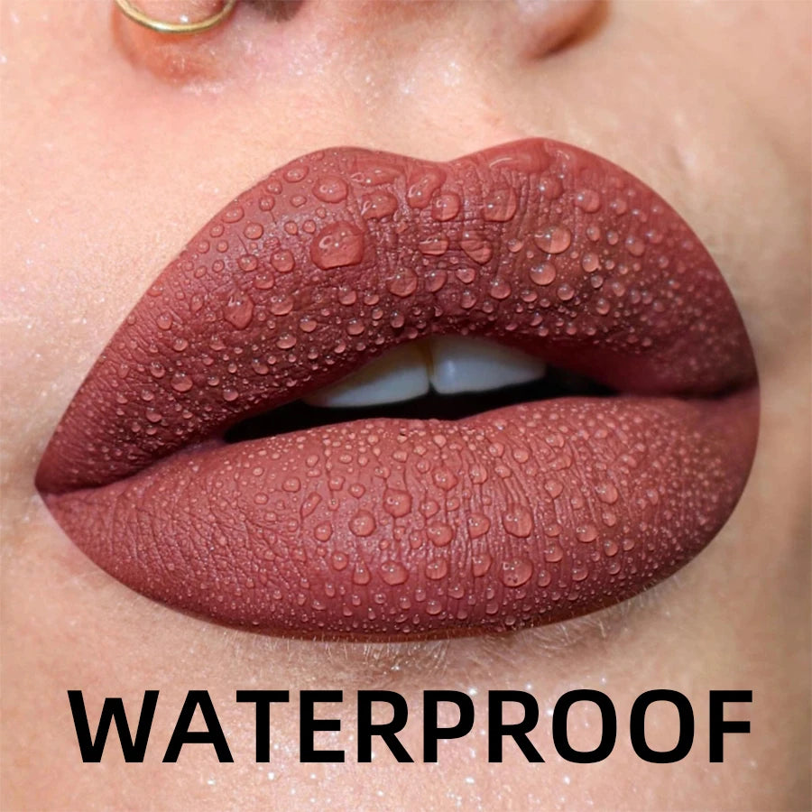 19 Colors Matte Velvet Lip Gloss Waterproof Liquid Lipstick Nude Black Lips Tint Makeup Lip Glaze Cosmetics Red Lip...