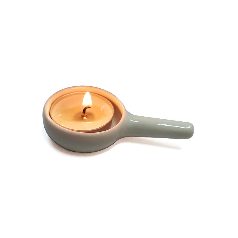 1PC Ceramic Candle Holder Wax Melt Oil Burner Diffuser Fragrance Tray Aromatherapy Furnace Candlestick Home Decoration