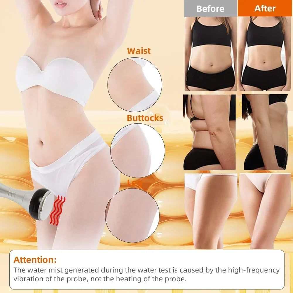 4IN1 Cavitation  Body Slimming 40K Machine Beauty Massager Skin Tighten Face Lifting Vacuum Suction(Overseas Warehouse Shipment)