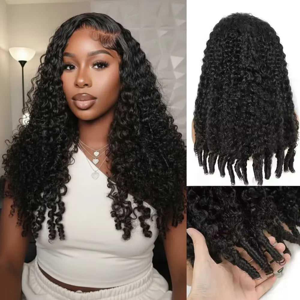 Burmese Curly Human Hair Wig 7x6 Hd Lace 200 Density Glueless Pre Plucked Long Wave Wig For Women Soft Comfortable...