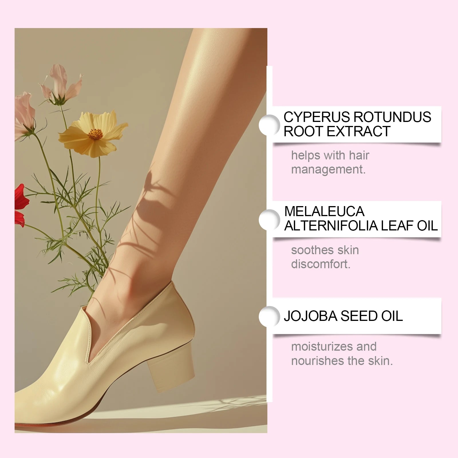 Cyperus Rotundus Oil Body Hair Remover Armpit Leg Arm Reduces Hair Growth Moisturizes Gentle Care Essential Oil for...