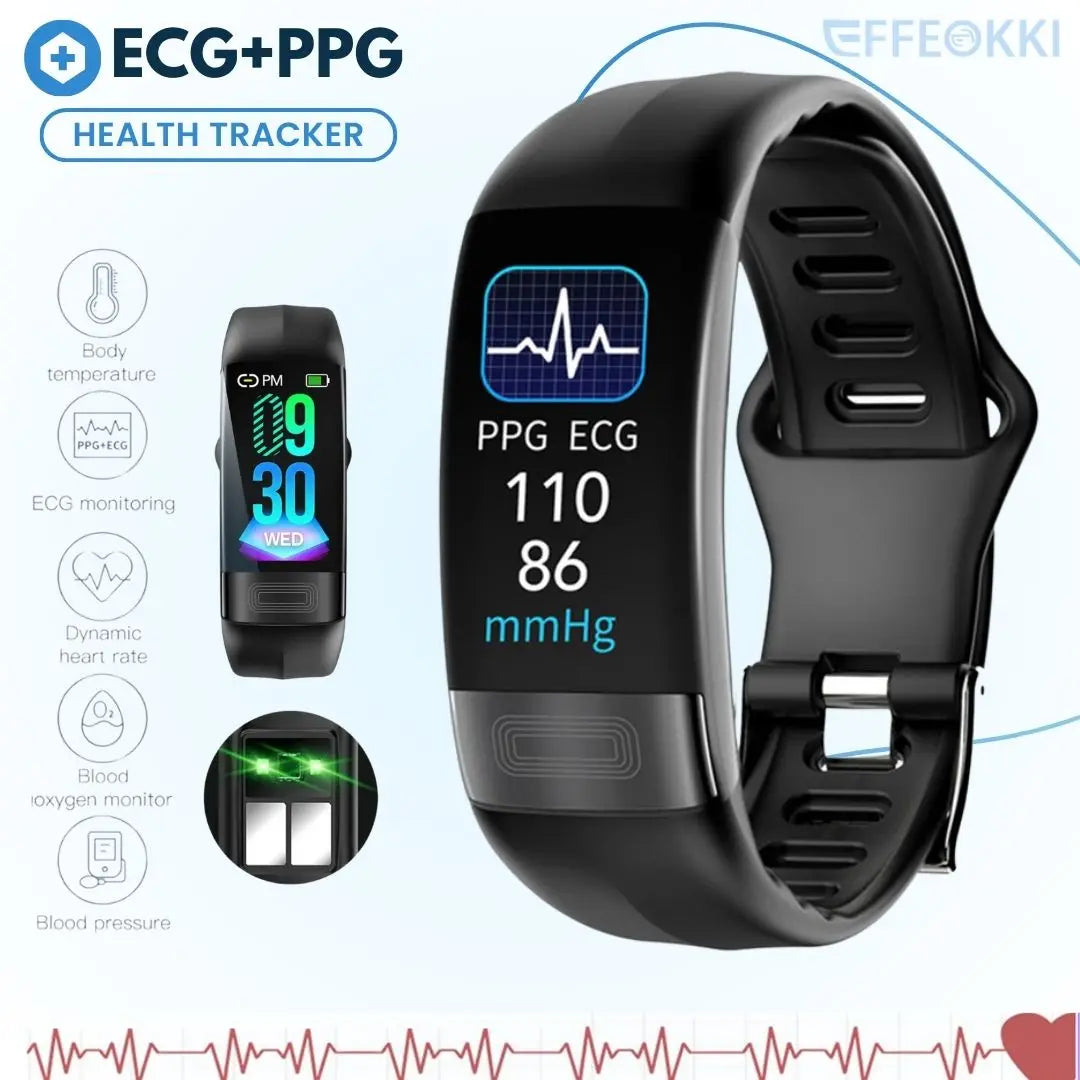 Heart Rate Ecg Blood Pressure Ekg Health Smart Watch Men'S Fitness Bracelet With Pressure Measurement Ecg Distance Bracelet