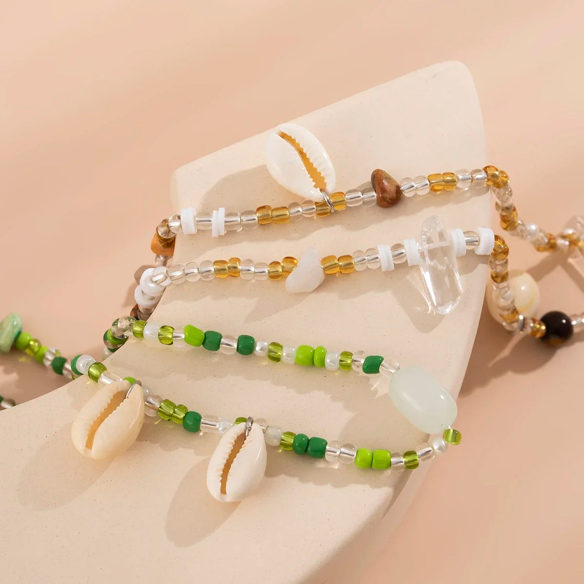 Bohemia Hand-woven Beaded Waist Beads Women's Fashion Simulation Shell Irregular Stone Belly Chain Sexy Body Chain...