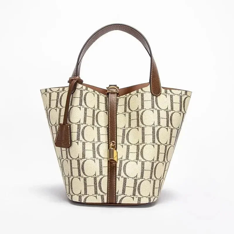CH Large Capacity Commuter Travel Handbag Luxury Brand Fashion Texture Letter Printed Women's Shoulder Bag | Kimlud...
