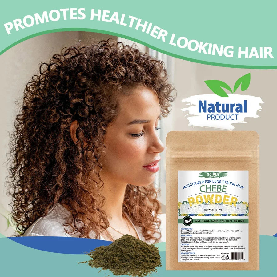 Natural Chebe Powder Moisturizing Strong Nourishing Scalp Anti Hair Loss Repair Hair Break Split End Hair-Care Product for Women