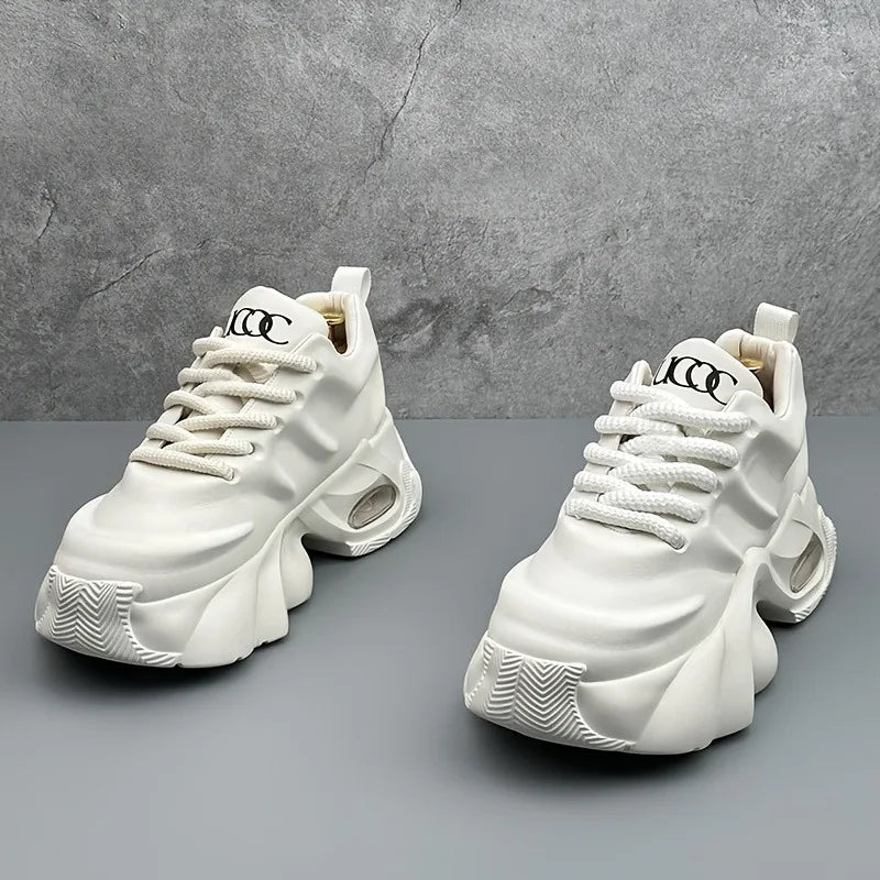 Fashionable Men's Shoes, 2025 Autumn Sports and Leisure Dad Shoes, Versatile Thick Soled High Rise Minimalist Board...