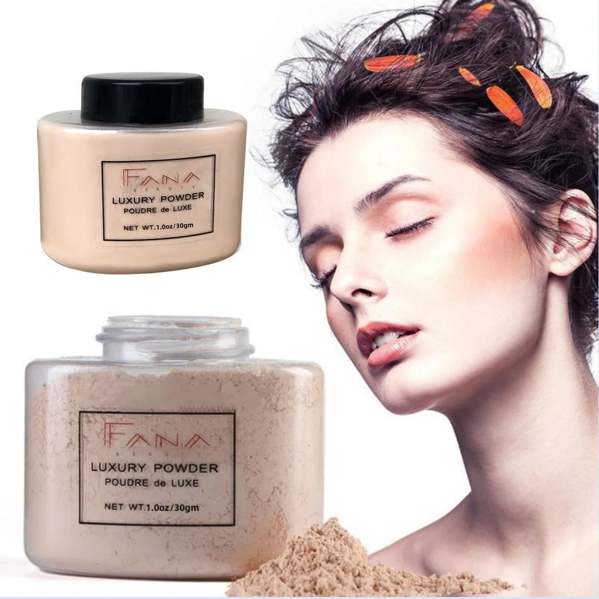 4 Colors Luxury Banana Powder Long-lasting Waterproof Light and Breathable Oil-controlling Setting Powder - Kimlud