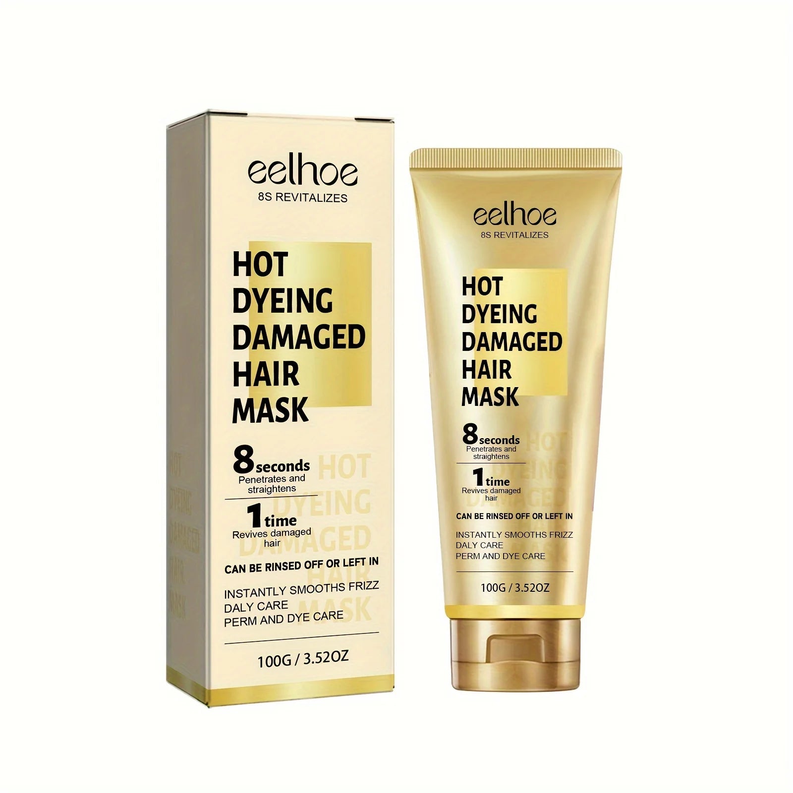 100G 8-Second Keratin Professional Hair Cream Containing Coconut Oil And Glycerin Moisturizing Hair Facial Mask for All...