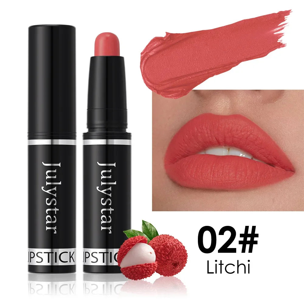 10 Color Nude Brown Matte Lipstick Pen Waterproof Lasting Non-Stick Cup Velvet Fruit Lipstick Lip Tint Pencil Makeup Lip...