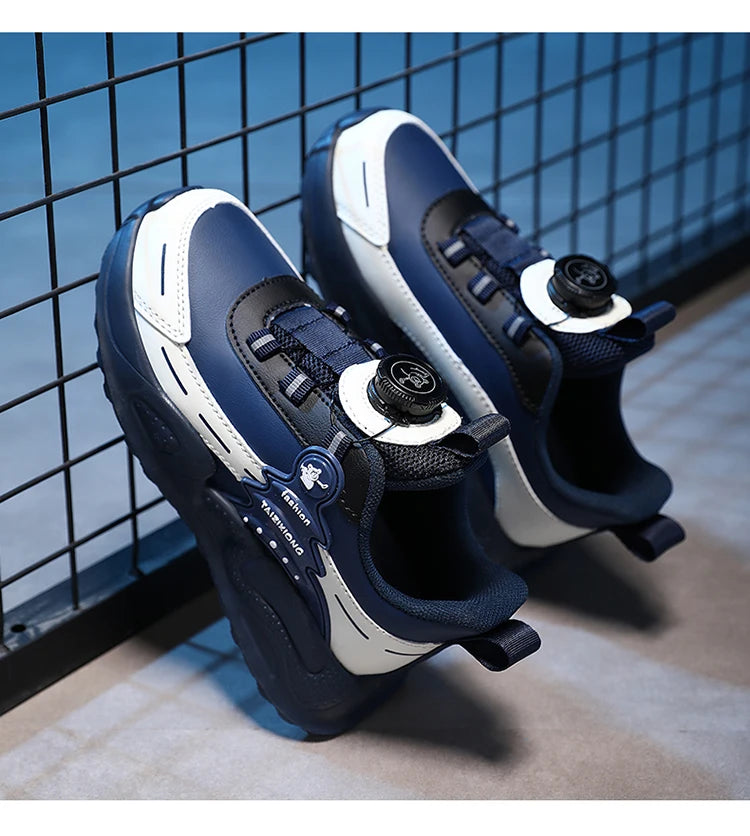 Boys Anti-Slip Waterproof Leather Running Shoes Outdoor Sports Walking Shoes Comfort Kids Sneakers For Autumn Winter...