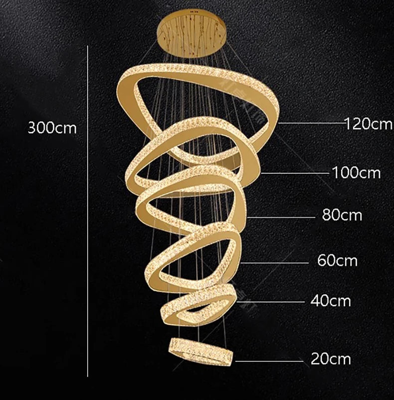 Modern decor led lights rings pendant light lamps for living room led Chandeliers for dining room hanging light indoor lighting - Kimlud