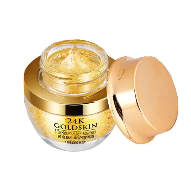 24K Golden Snail Collagen Cream Moisturizing and Skincare Essential Oil Control Facial Beauty Product Formulated for...