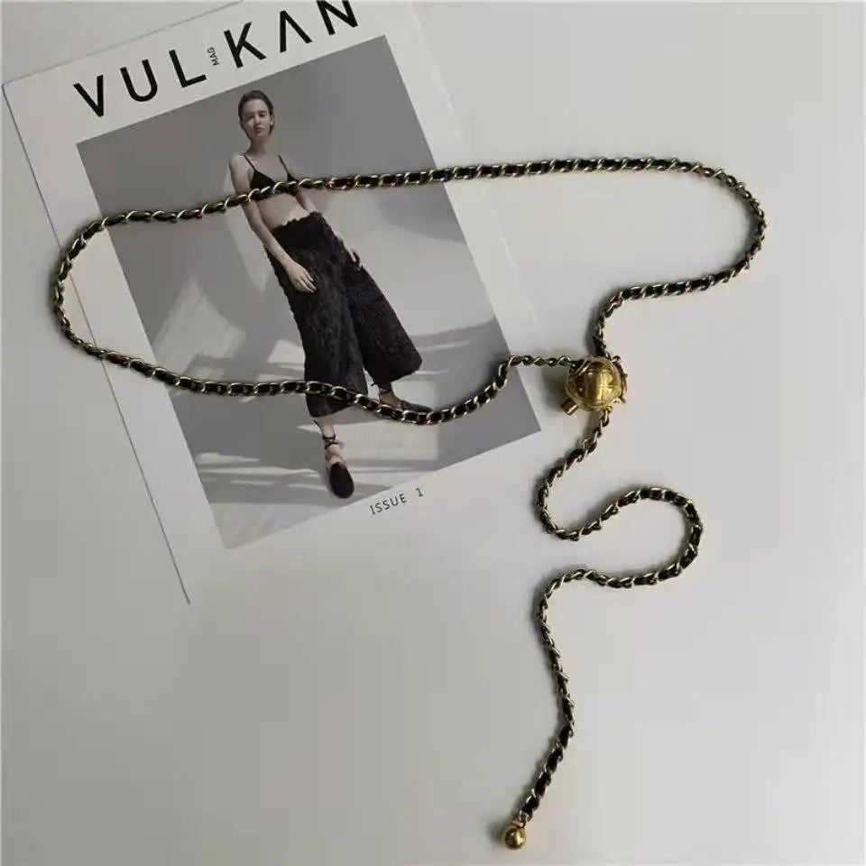 Trendy Designer Fashion Waist Chain Belt Corset Body Metal Lanyards For Women's Dress Jeans 2022 | Kimlud Mid Range Dress