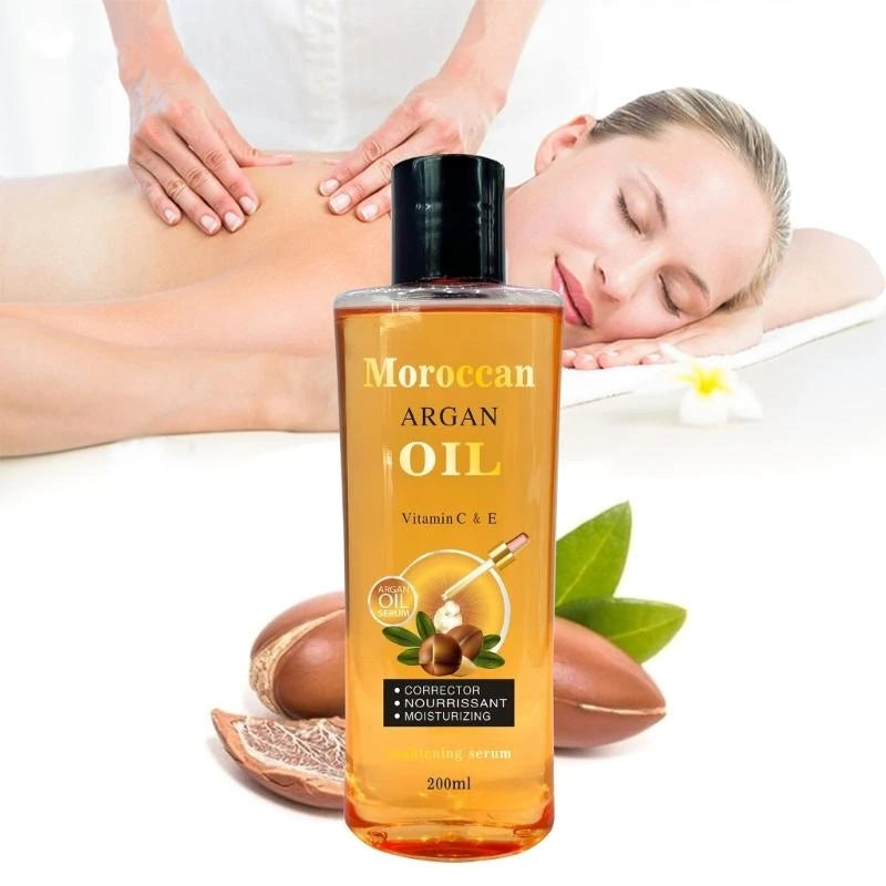 Moroccan Argan Oil Body Moisturizing Skin Care Massage Softening Hair - Kimlud