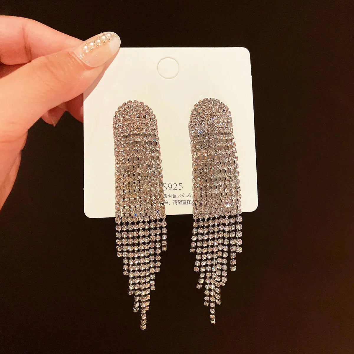 2PC Women's Fashion Copper Claw Chain Long Tassel Earrings Outdoor Travel Carnival Banquet Party Holiday Dressing Gift-233