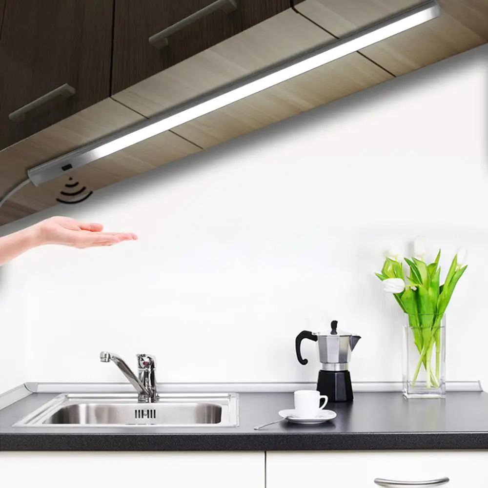 20/30/40/50cm LED Under Cabinet Light PIR Motion Sensor Closet Night Light For Bedroom Kitchen USB Wardrobe Lamp Indoor Lighting