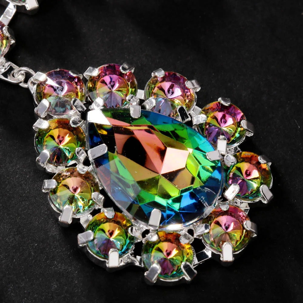 Exaggarete Multilayer Necklace Choker Wedding Decoration Gift 2025 Dramatic Water Drop Crystal Chunky Choker for Bridal Austrian