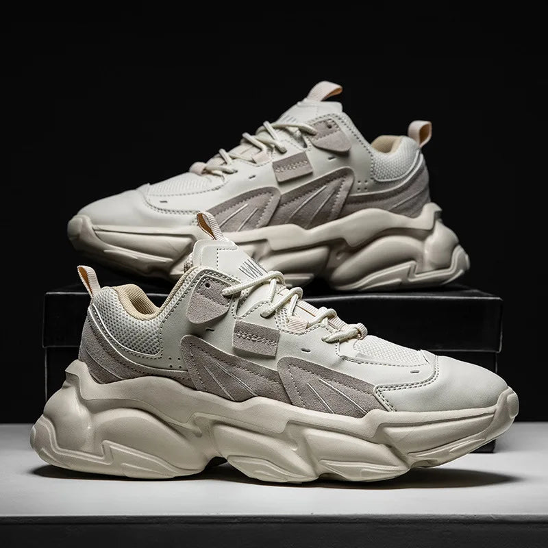 Luxury Men's Sneakers Designer Style High QualityLeather Casual Shoes Fashion Breathable Comfortable Tennis Sports Shoes for Men - Kimlud