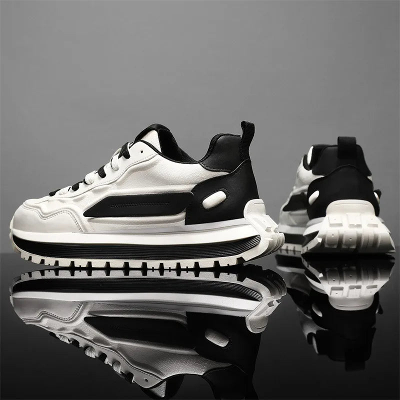 Men Sneakers Platform Casual Shoes New Lace Up Running Shoes Outdoor Non-Slip Footwear Fashion Height Increasing Men Shoes