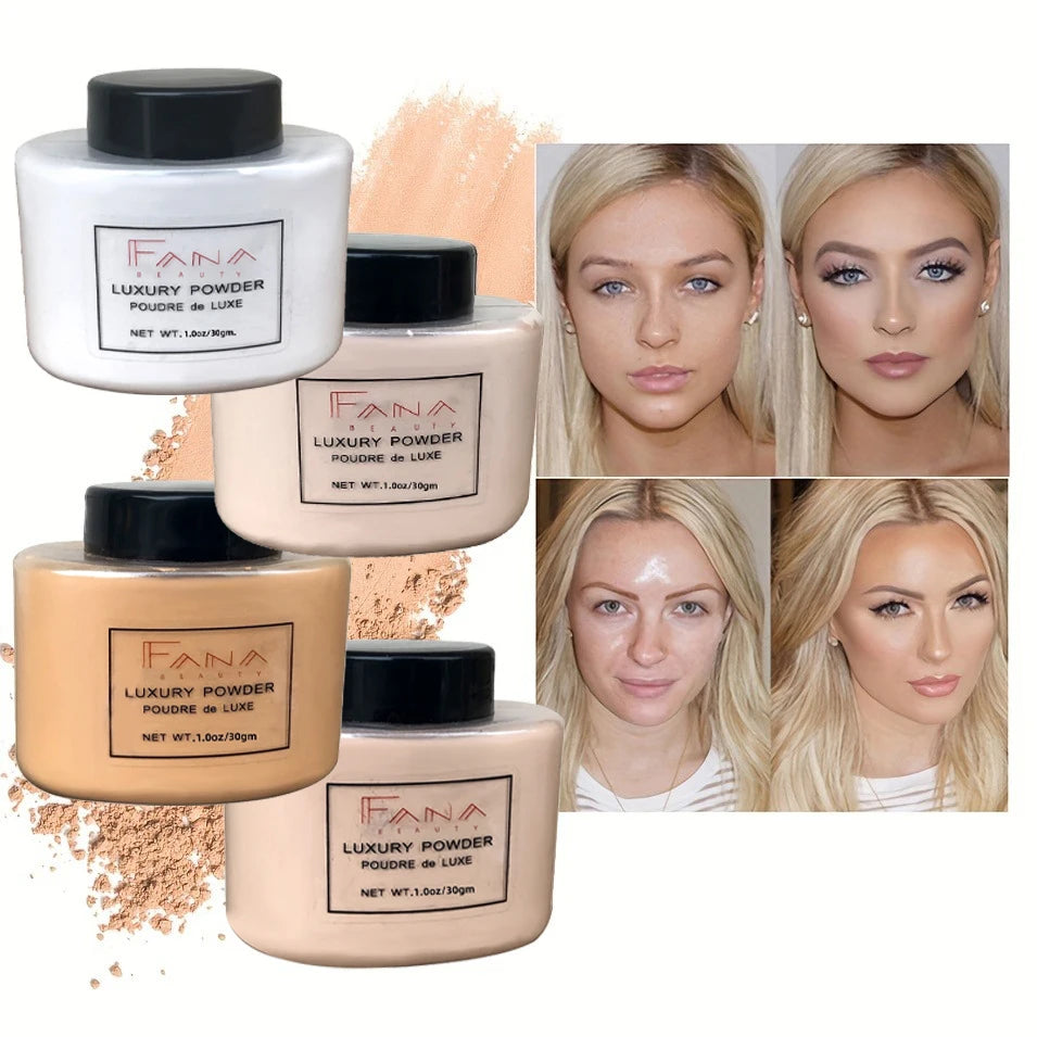 4 Colors Luxury Banana Powder Long-lasting Waterproof Light and Breathable Oil-controlling Setting Powder - Kimlud
