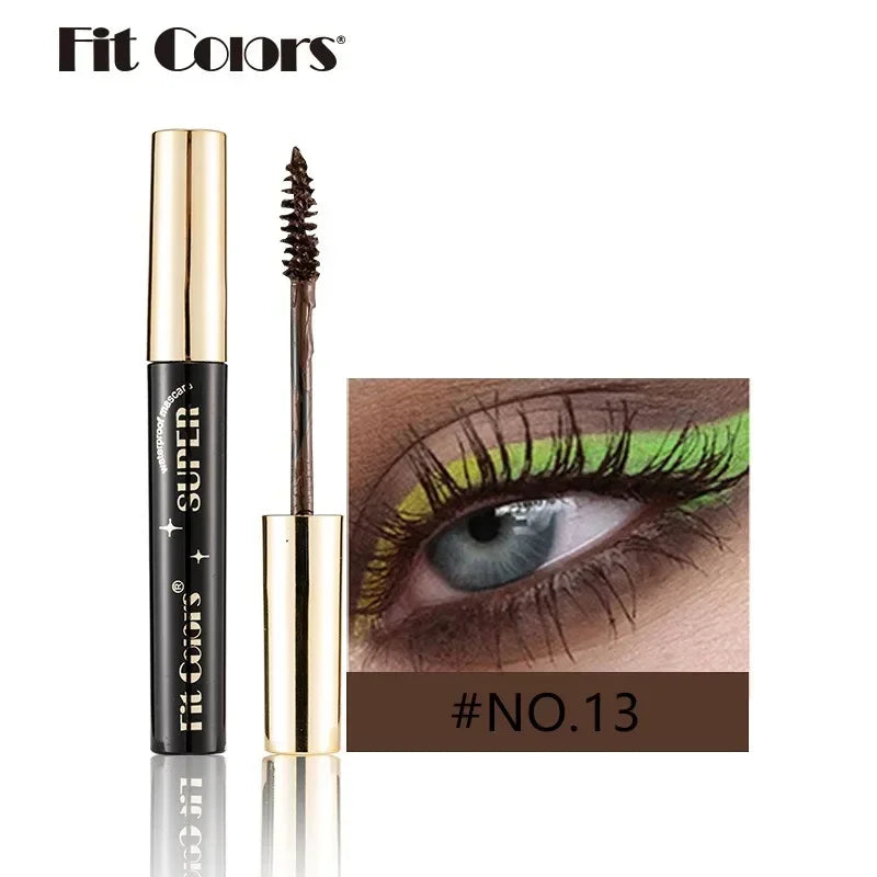 Colored Mascara Makeup 4D Silky Natural Long Eyelashes Mascara Waterproof Long-lasting Extension Thick Lasting Curling Mascara