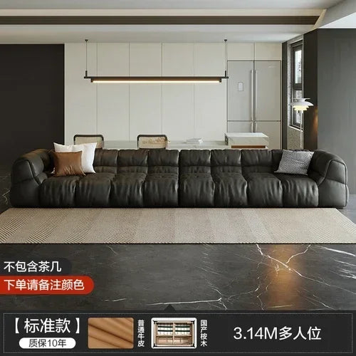 Puff Leather Sofa Bedrooms Comfortable Reclining Luxury Designer Lazy Sofa Modern Minimalist Sofy Do Salonu Home...
