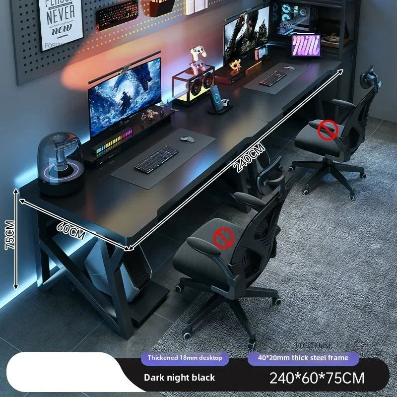 Modern Double Computer Desks Home Desktop E-sports Gaming Table Bedroom Simple Desk Student Study Tables Office Furniture EE Z - Kimlud