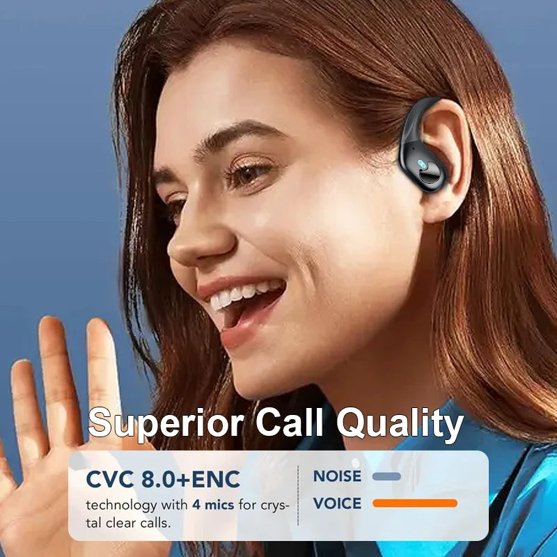 GREATWALL Wireless Earphones Headphones HiFi Music Stereo Sport Noise reduction Headset Charging Box Led Display HD Call Earbuds