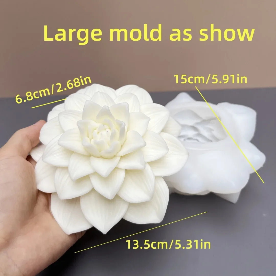 Peony Rose Bud Bouquet Candle Silicone Mold Peony Flower Clusters Candle Mould Christmas Gift Flower Bundle Resin Gypsum Molds