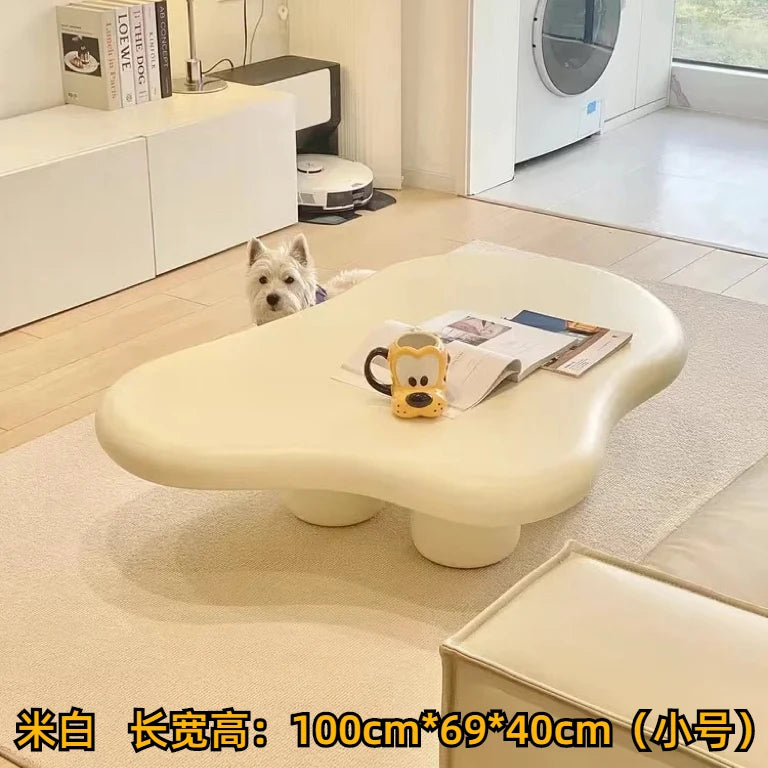 Nordic Clouds Coffee Table - Cream Modern Minimalist Tea Table for Living Room Furniture
