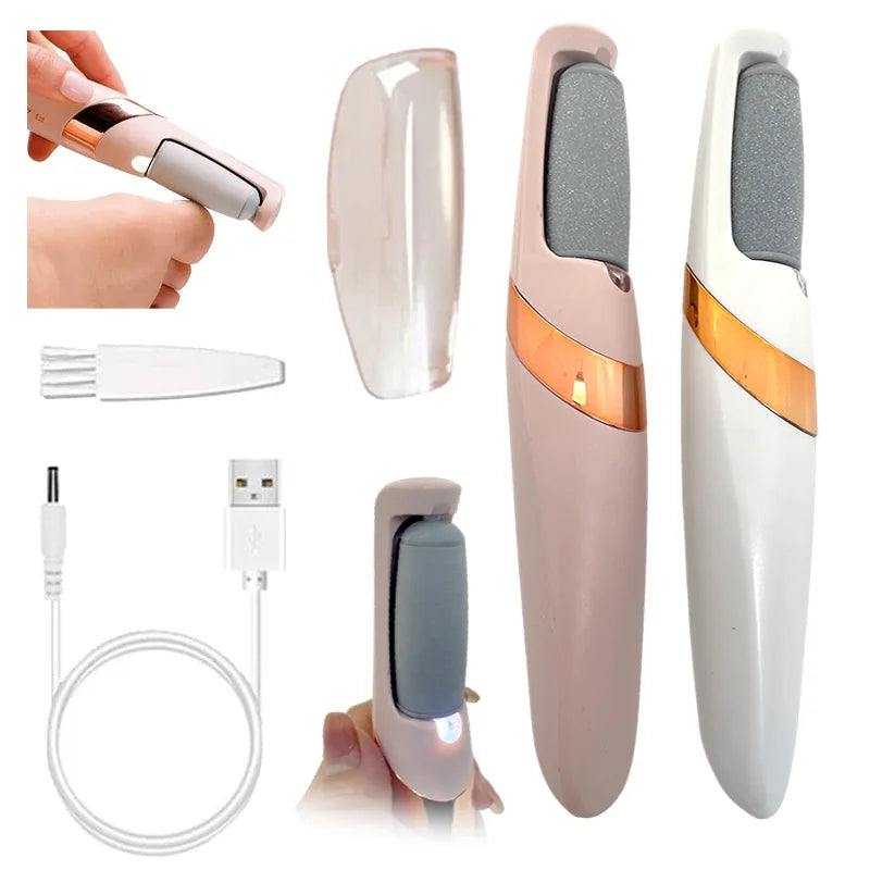 Professional Electric Foot Callus Remover Rechargeable Electronic Foot File Pedicure Tool Kit Foot Care for Dead Skin