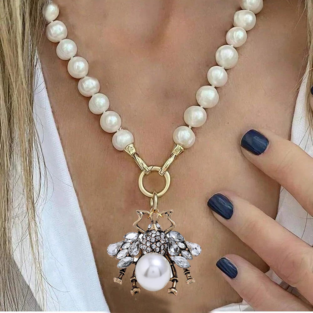 pearl Vintage horse coin Pendant Choker Clavicle Chain Necklace For Women Girl Punk Collares Aesthetic Jewelry Gifts |...