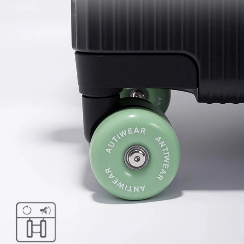 Front Opening Suitcase Aluminum Frame 20" Carry-on Trolley Case Bag with Colorful Silent Wheel USB Charging Plug Rolling Luggage - Kimlud