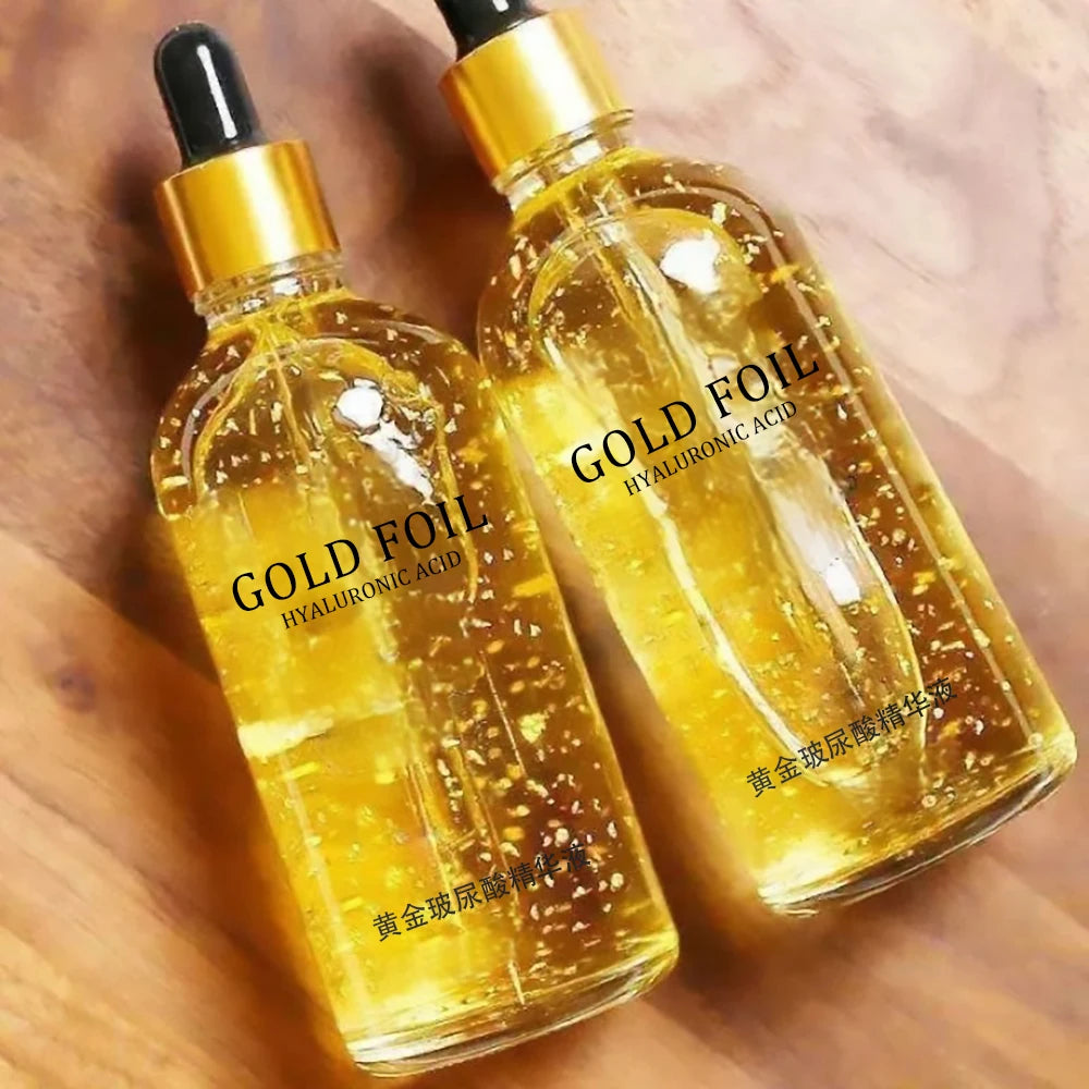 100ml 24k Gold Hyaluronic Acid Nicotinamide Face Serum Anti Aging Facial Lifting Collagen Essence Skin Care Whitening Serum - Kimlud