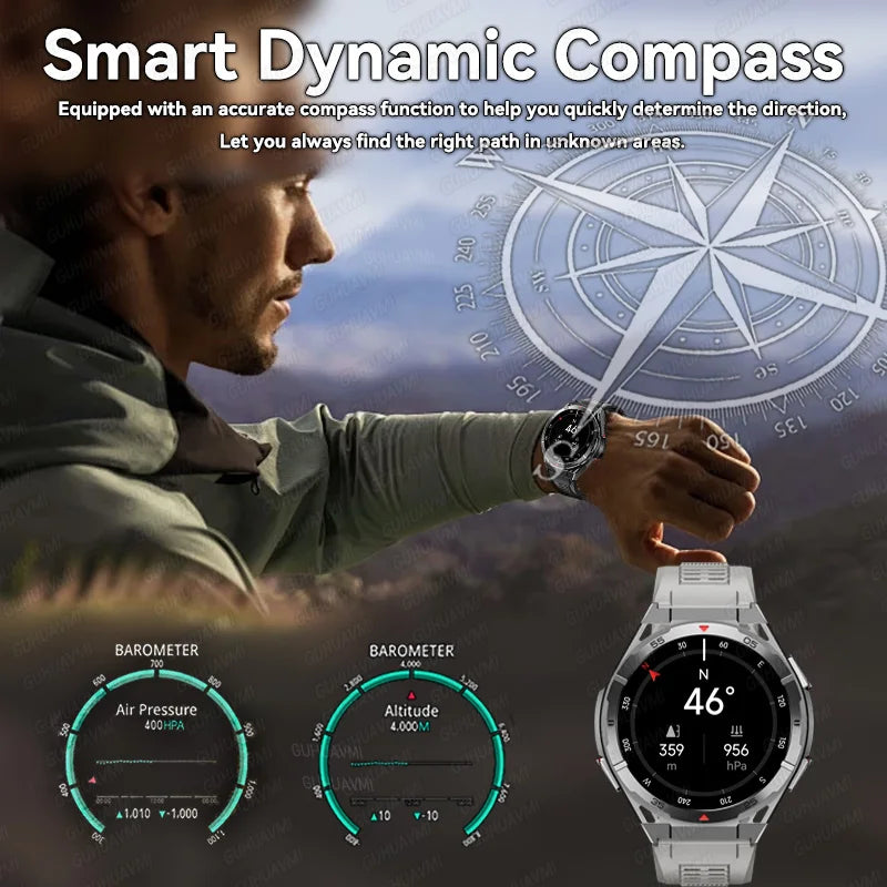 2025 New for HUAWEI Original Premium GPS SmartWatch Ultra HD AMOLED Display Built-in GPS BT Call 10ATM Waterproof Smart Bracelet