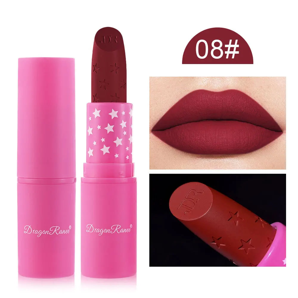 Nude Pink Lipstick Stick Waterproof Sexy Rose Red Velvet Matte Lipstick Lasting Non-stick Cup Lip Gloss Lips Makeup...