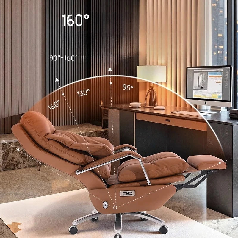 Aesthetics Massage Chair Swivel Lift Comfortable Office Nordic Design Rotating Chair Footrest Ergonomic Bureau Meuble Furniture - Kimlud