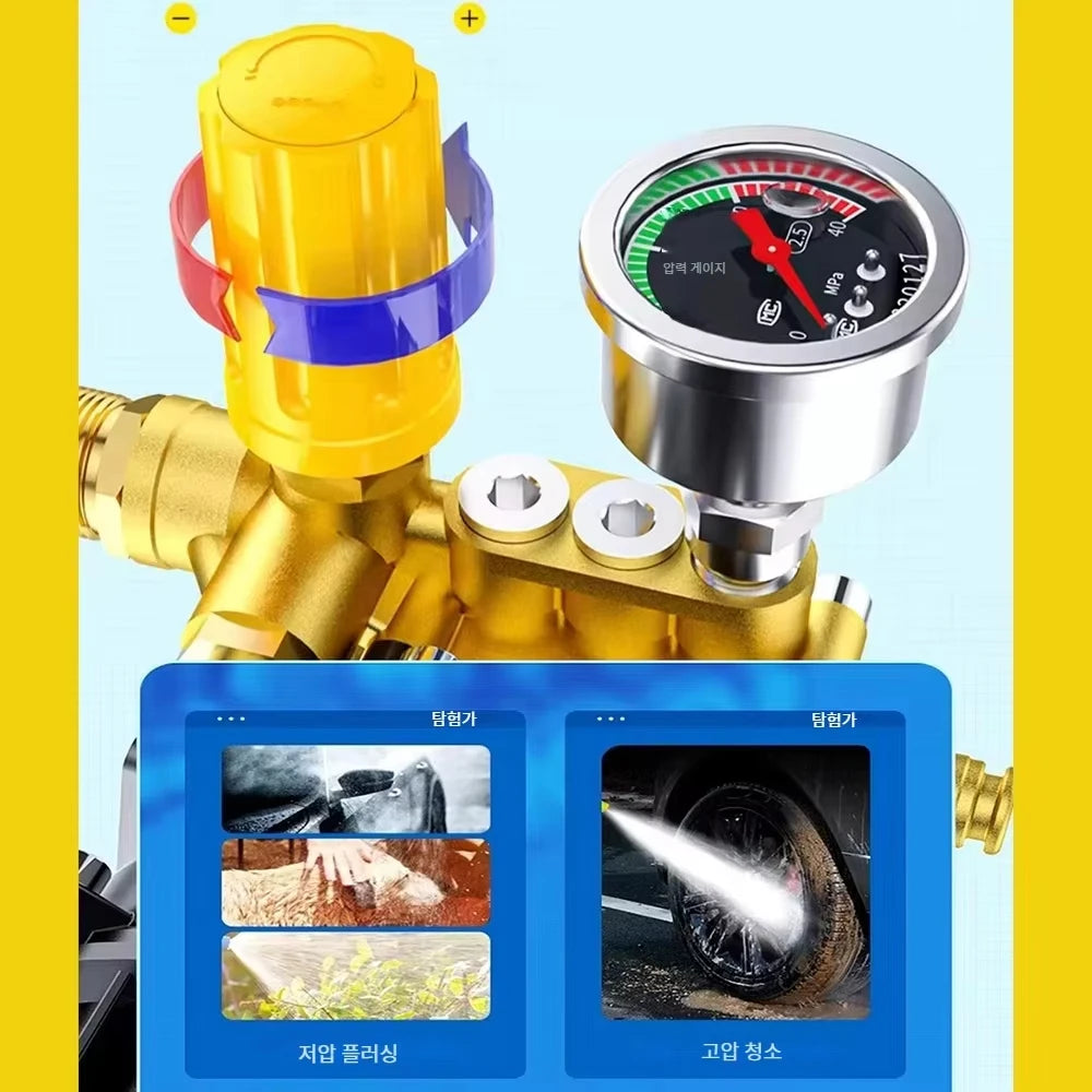 250Bar 220V High Pressure Car Wash Machine With Water Gun Foam Cannon Adjustable Nozzles For Automotive Yard Driveway...