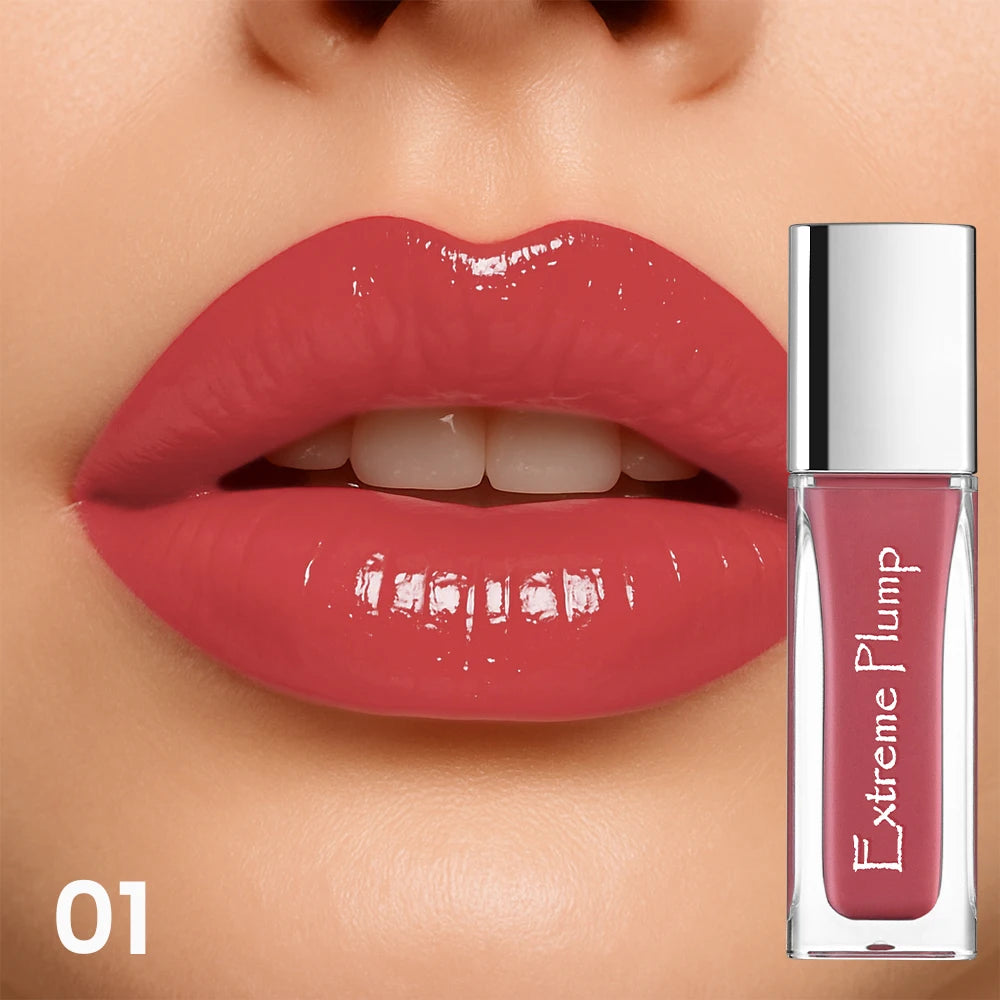 Water-Glow Mirror Lip Gloss, Long Lasting Moisturizing Hydrating Lip Makeup, Waterproof Sweat-Proof Gloss Gift for Women